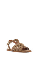 Women's Mink Ankle Strap Suede Leather Sandals | Derimod