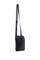 Men's Navy Leather Messenger Bag | Derimod