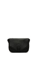 Women's Black Long Strap Quilted Crossbody Bag | Derimod