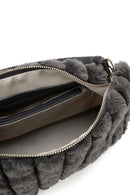 Women's Gray Accessory Detailed Plush Shoulder Bag | Derimod