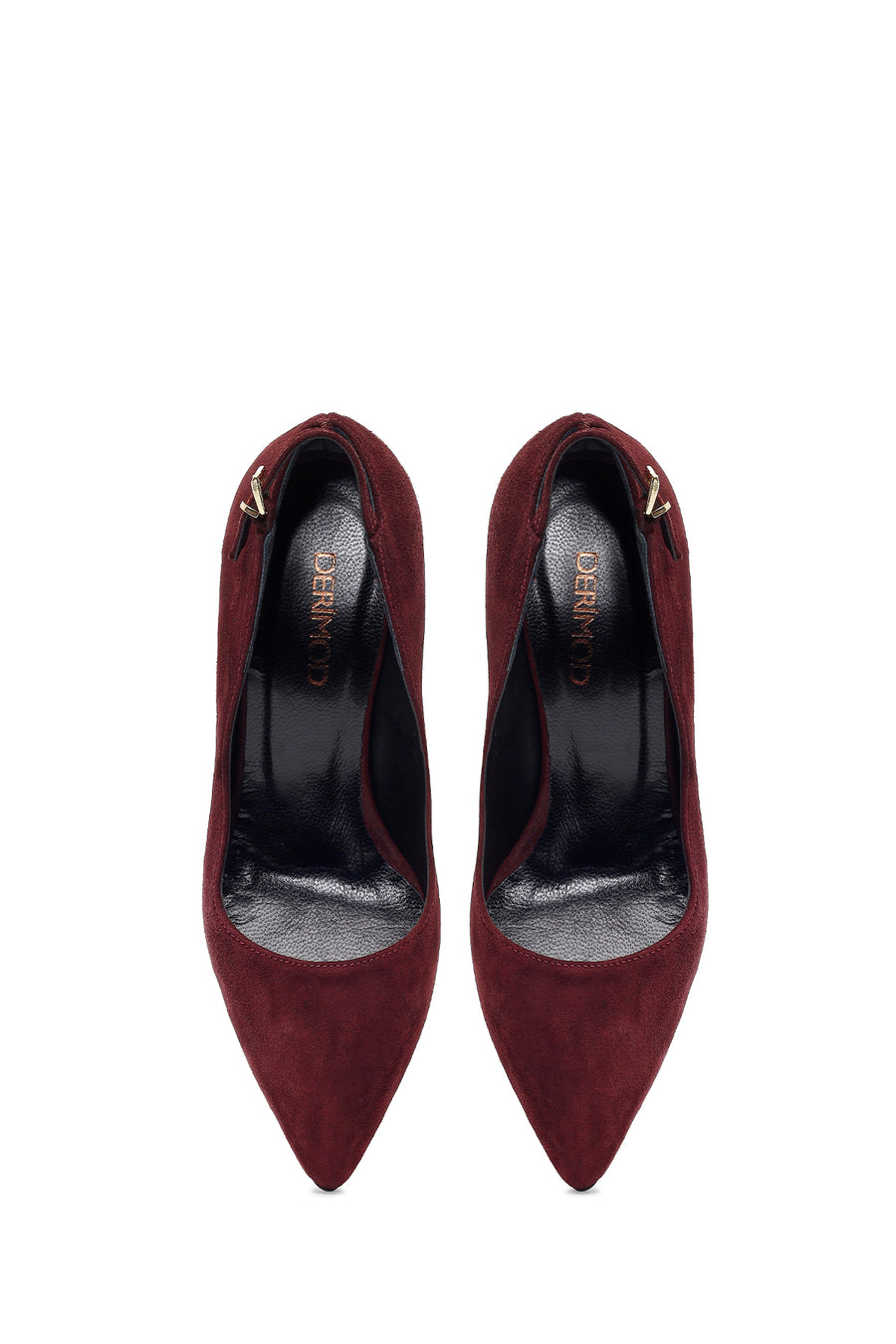 Kadın Bordo İnce Topuklu Süet Deri Stiletto