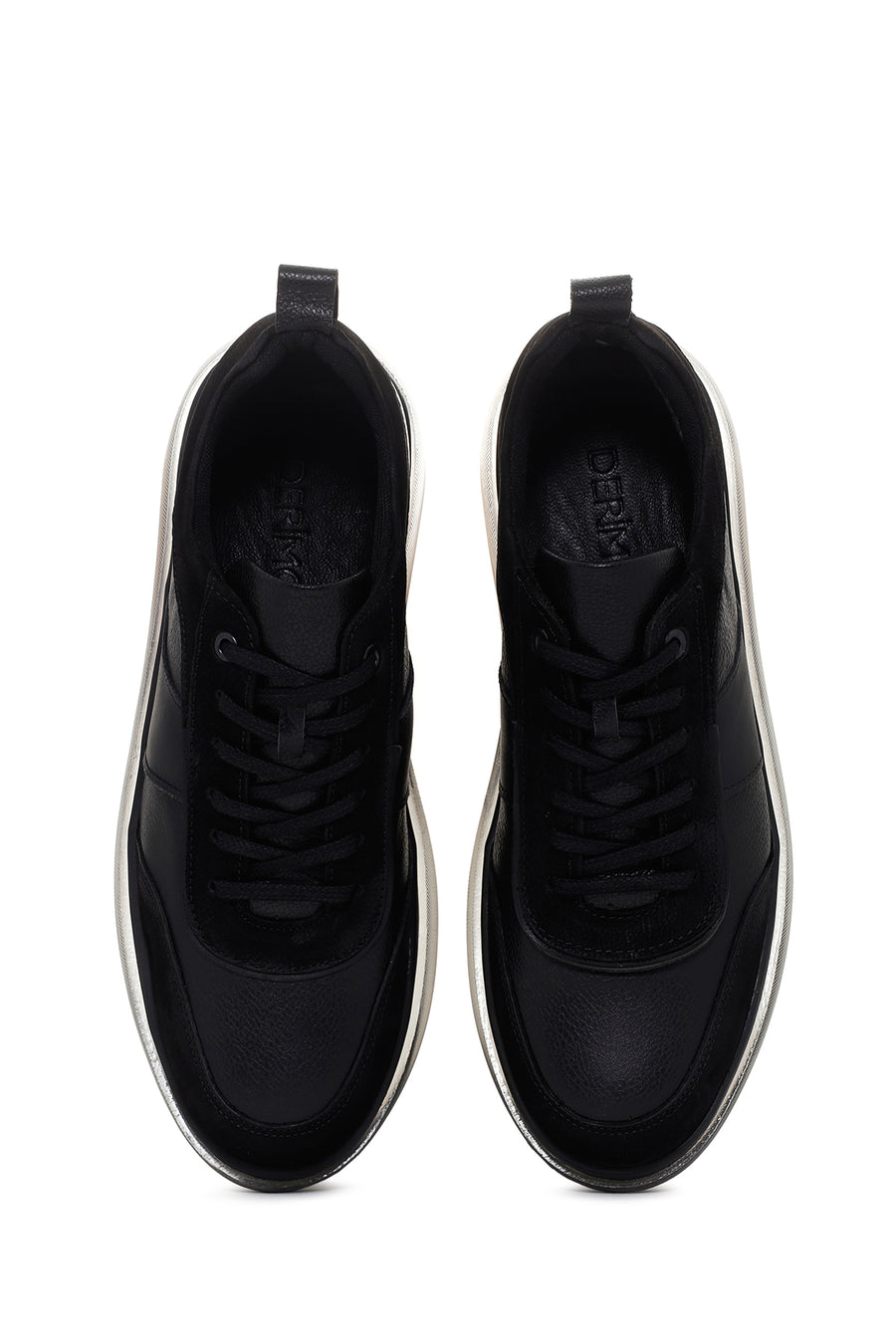 Erkek Siyah Deri Sneaker