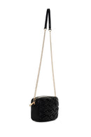 Women's Black Long Chain Strap Knitted Crossbody Bag | Derimod