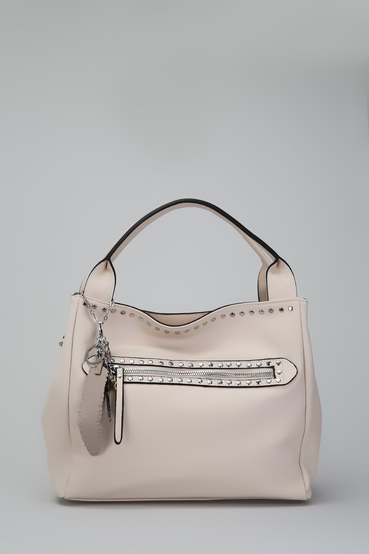 Beige Women's Shoulder Bag with Staple Detail 18SBD2659FT | Derimod