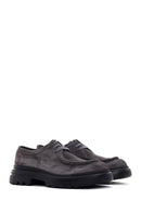 Men's Gray Suede Leather Casual Shoes | Derimod