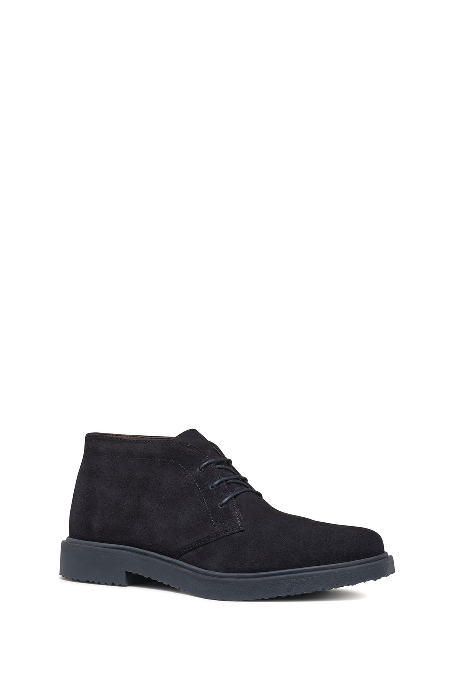 Geox Men's Navy Blue Massimiano Lace-Up Suede Leather Boots