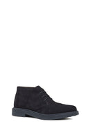 Geox Men's Navy Blue Massimiano Lace-Up Suede Leather Boots | Derimod