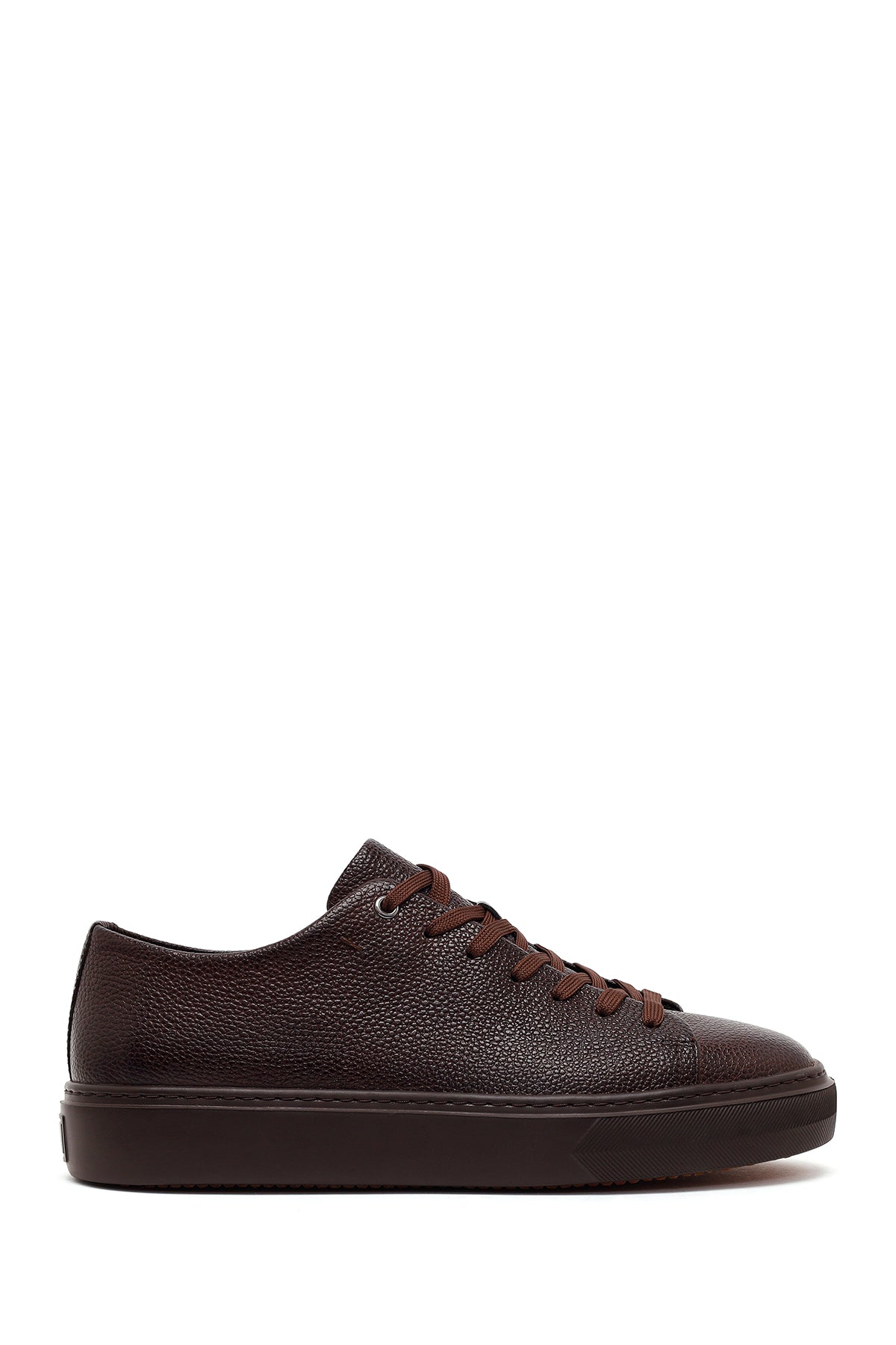 Male Brown Lace-Up Thick-Soled Leather Sneaker WM740020DF | Derimod