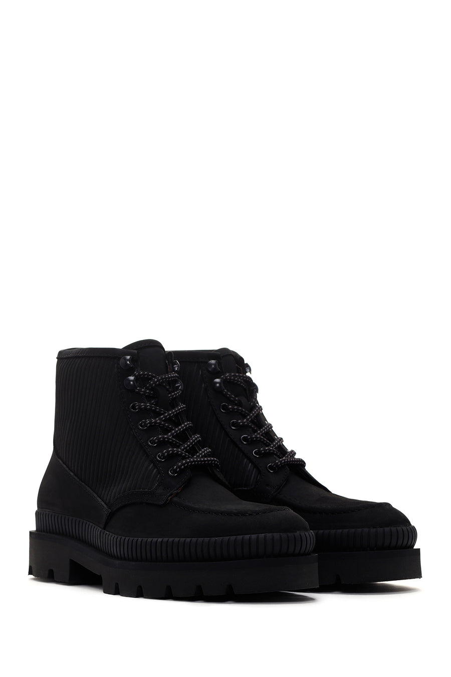 Men's Black Nubuck Leather Casual Boots