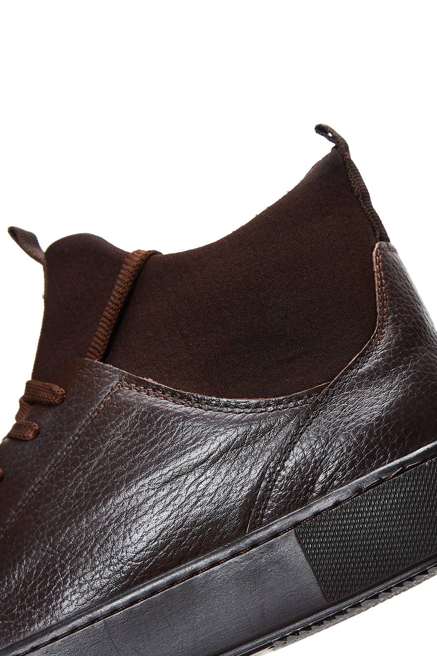 Men's Brown Leather High Top Sneaker