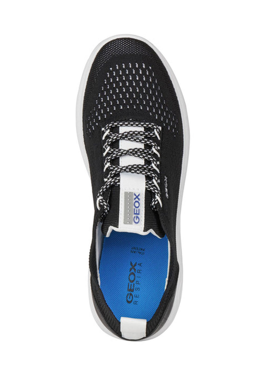 Geox Women's Black Spherica Lace-Up Fabric Sneaker