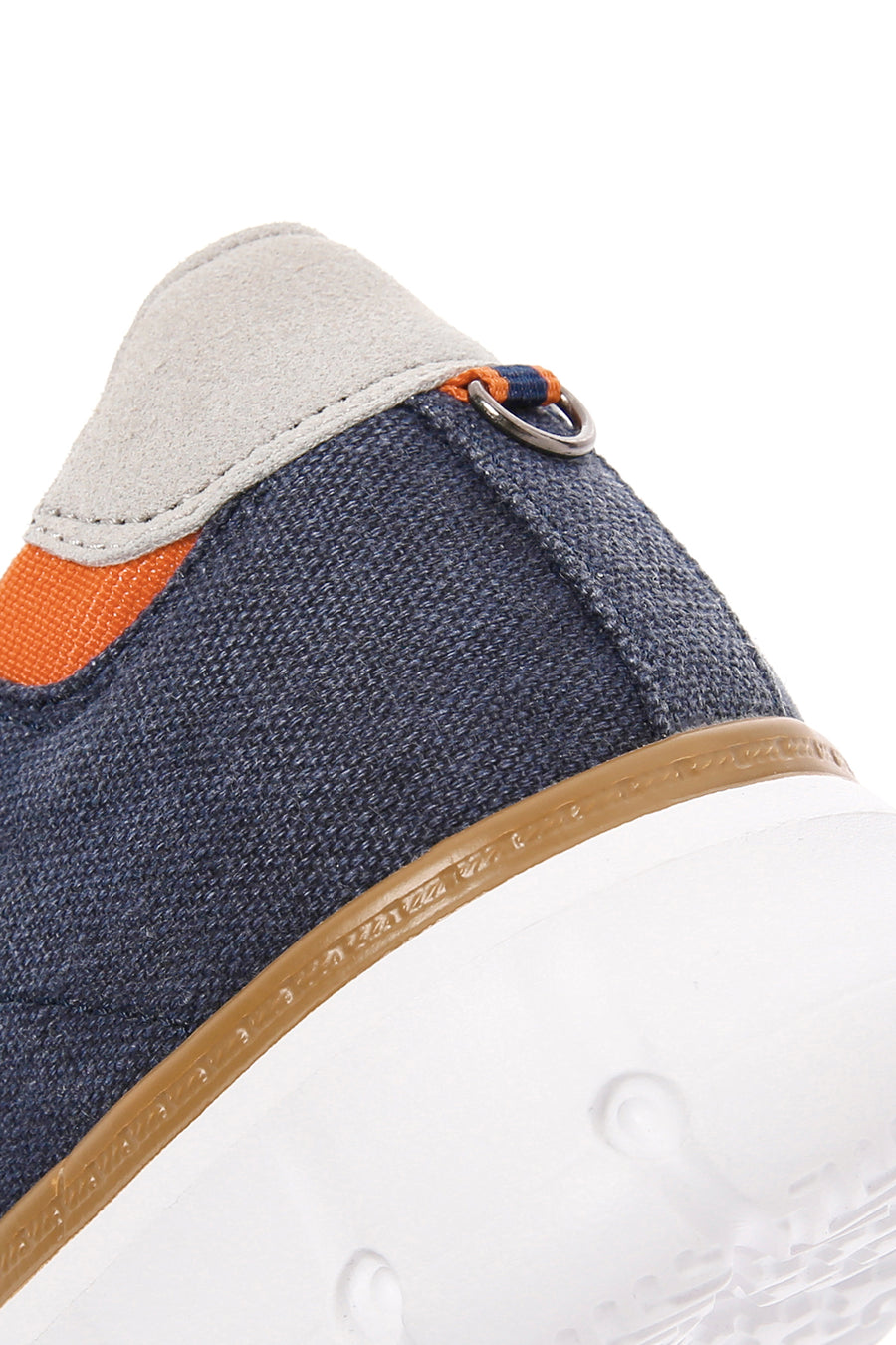 Men's Navy Blue Lace-Up Thick Sole Fabric Sneaker