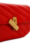 Women's Red Long Strap Quilted Crossbody Bag | Derimod