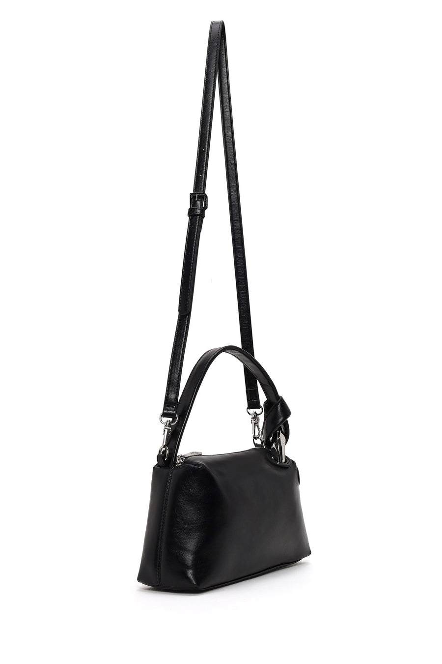 Woman Black Long-Strap Shoulder Bag