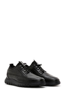 Men's Black Leather Casual Sneaker | Derimod