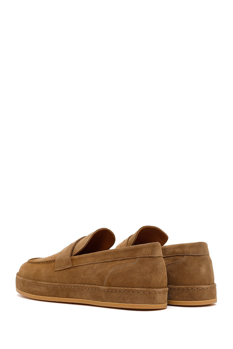 Men's Tan Suede Leather Loafers
