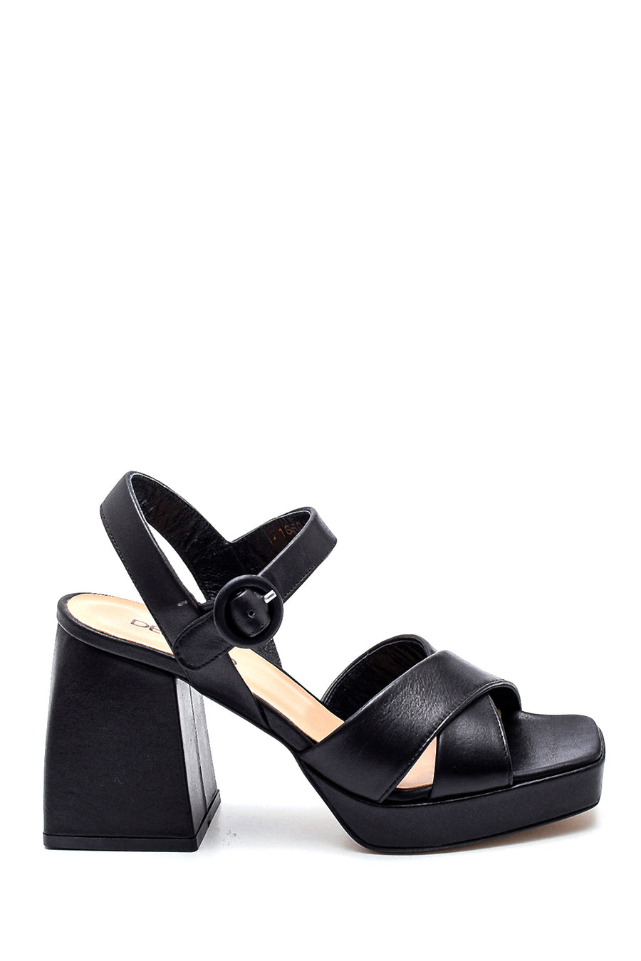 Kadın Casual Platform Topuklu Deri Sandalet 21SFD121318 | Derimod