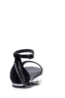 Women's Black Chain Detailed Sandals | Derimod
