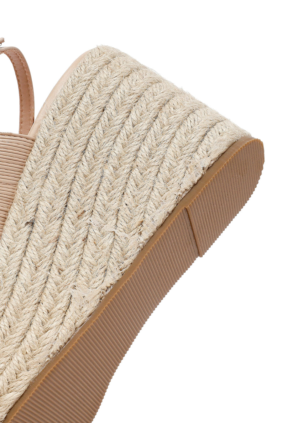 Women's Cream Ankle Buckle Wedge Heel Espadrille Sandals