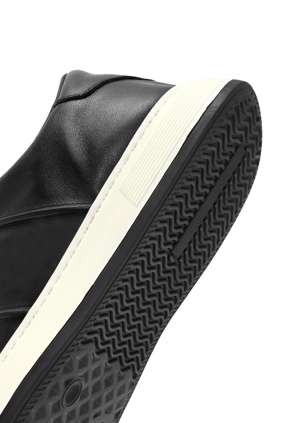 
Men's Black Lace-Up Leather Sneaker

