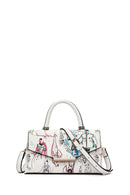 Woman Cream Long Strap Printed Handbag | Derimod