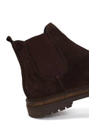 Male Brown Suede Chelsea Boots | Derimod