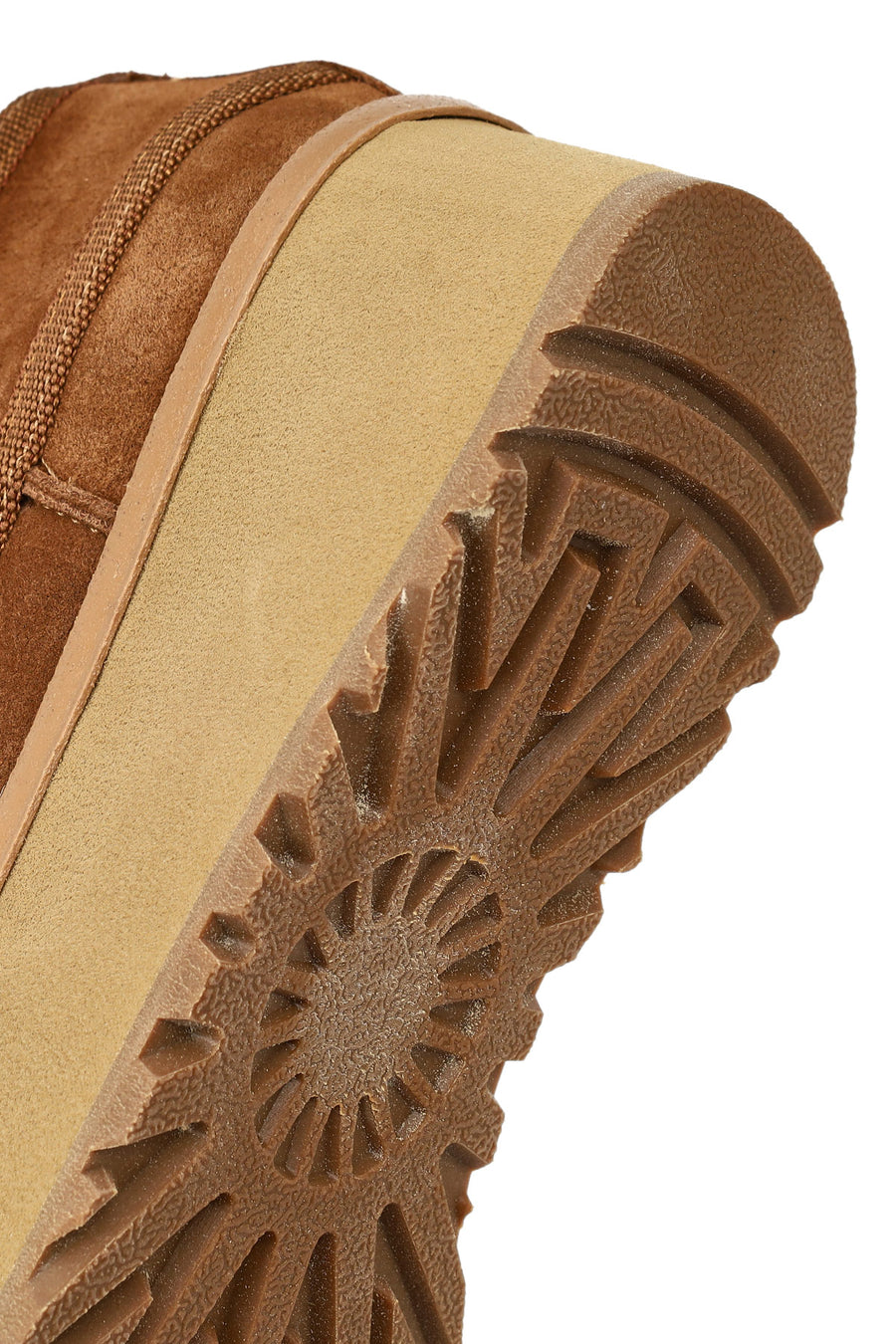Women's Beige Thick-Soled Lace-Up Suede Leather Teddy Casual Shoe
