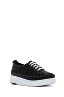 Women's Black Laced Thick Soled Shoes | Derimod