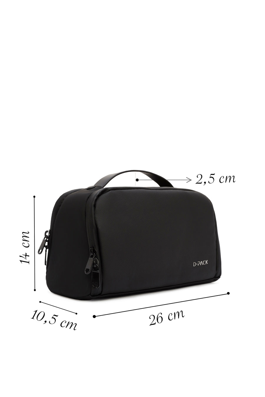 D-Pack Men's Black Fabric Handbag