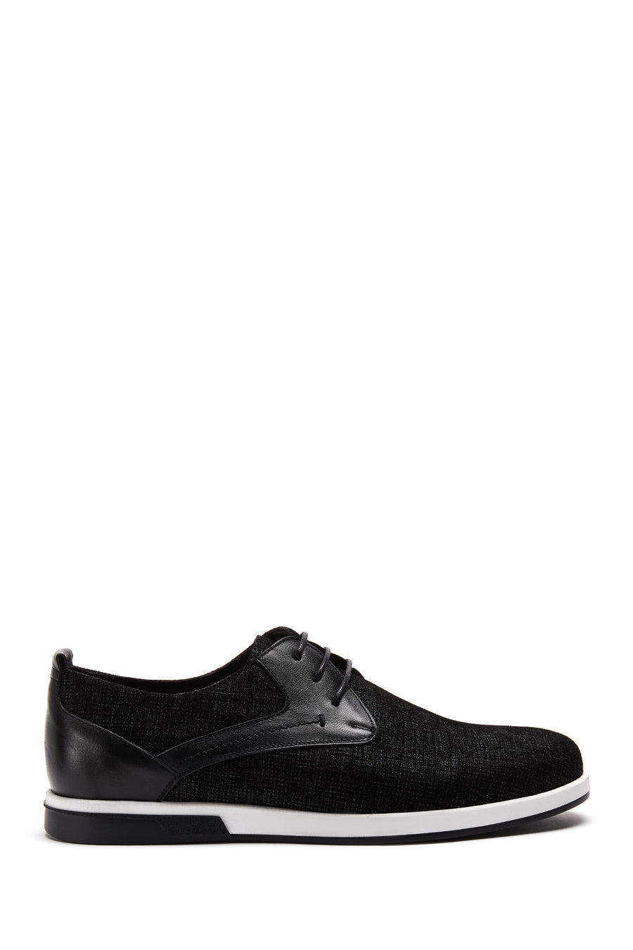 Men's Black Leather Patterned Casual Shoes 22SFD603414 | Derimod