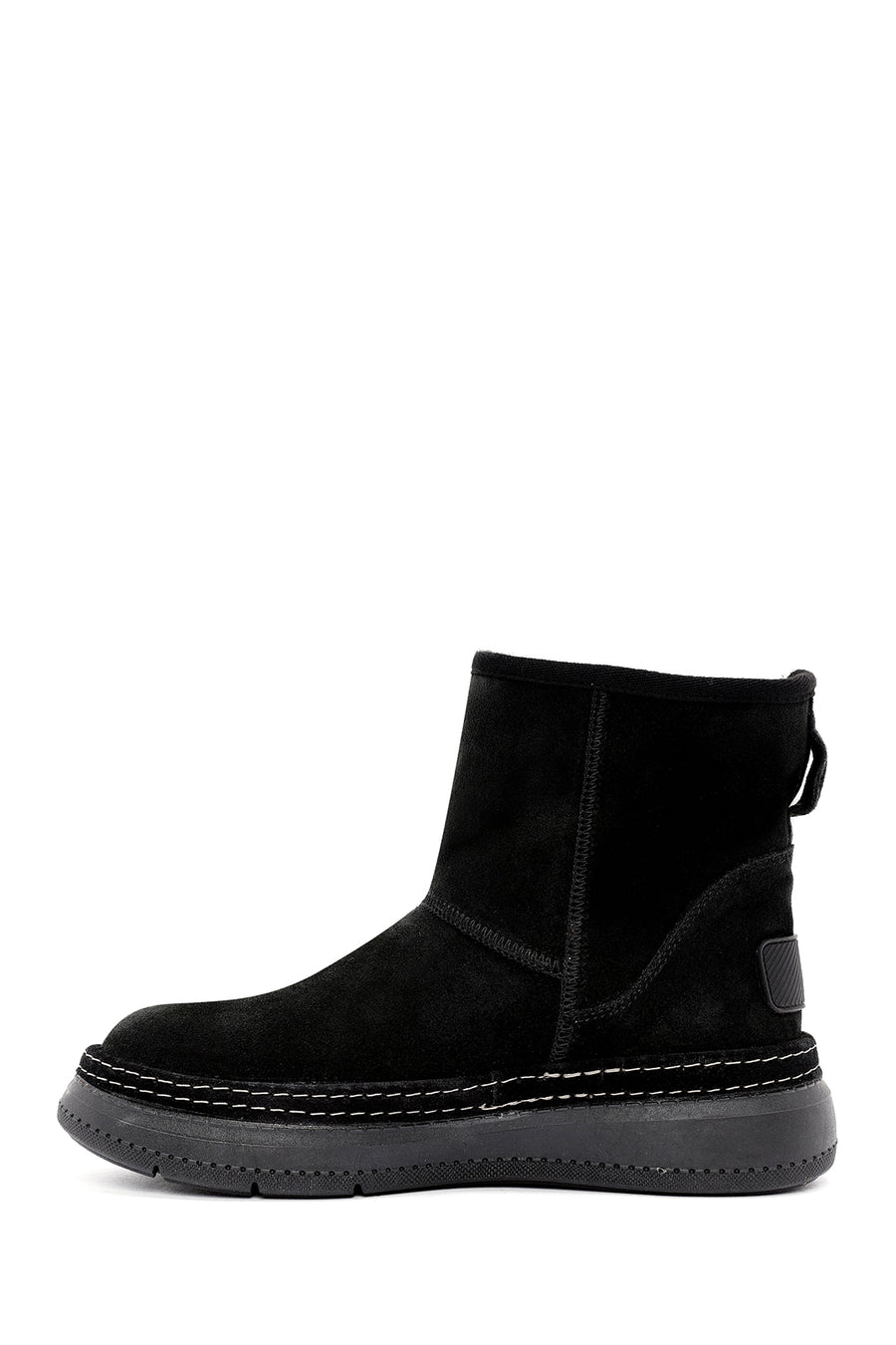 Women's Black Suede Leather Boots
