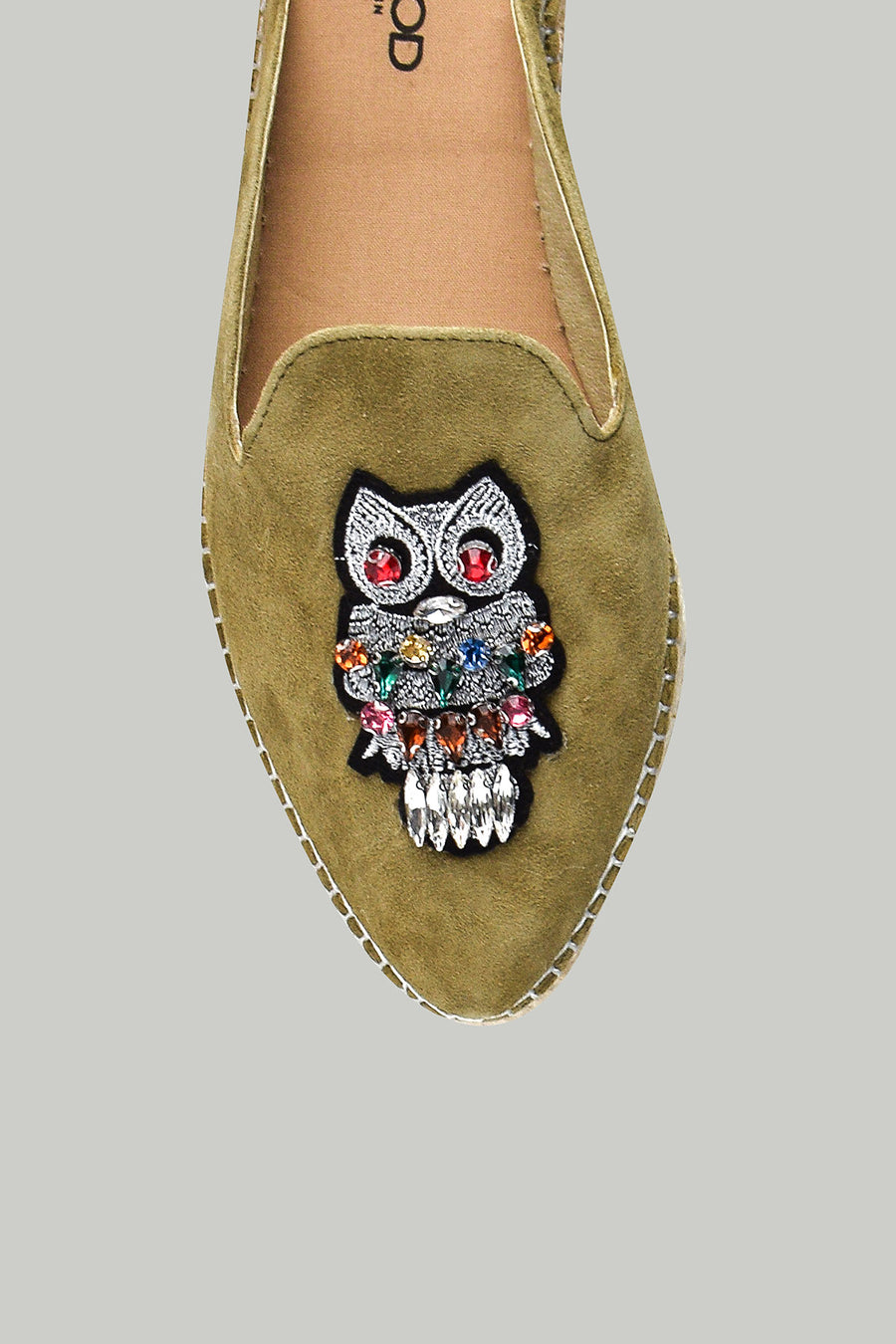 Women's Green Leather Slippers