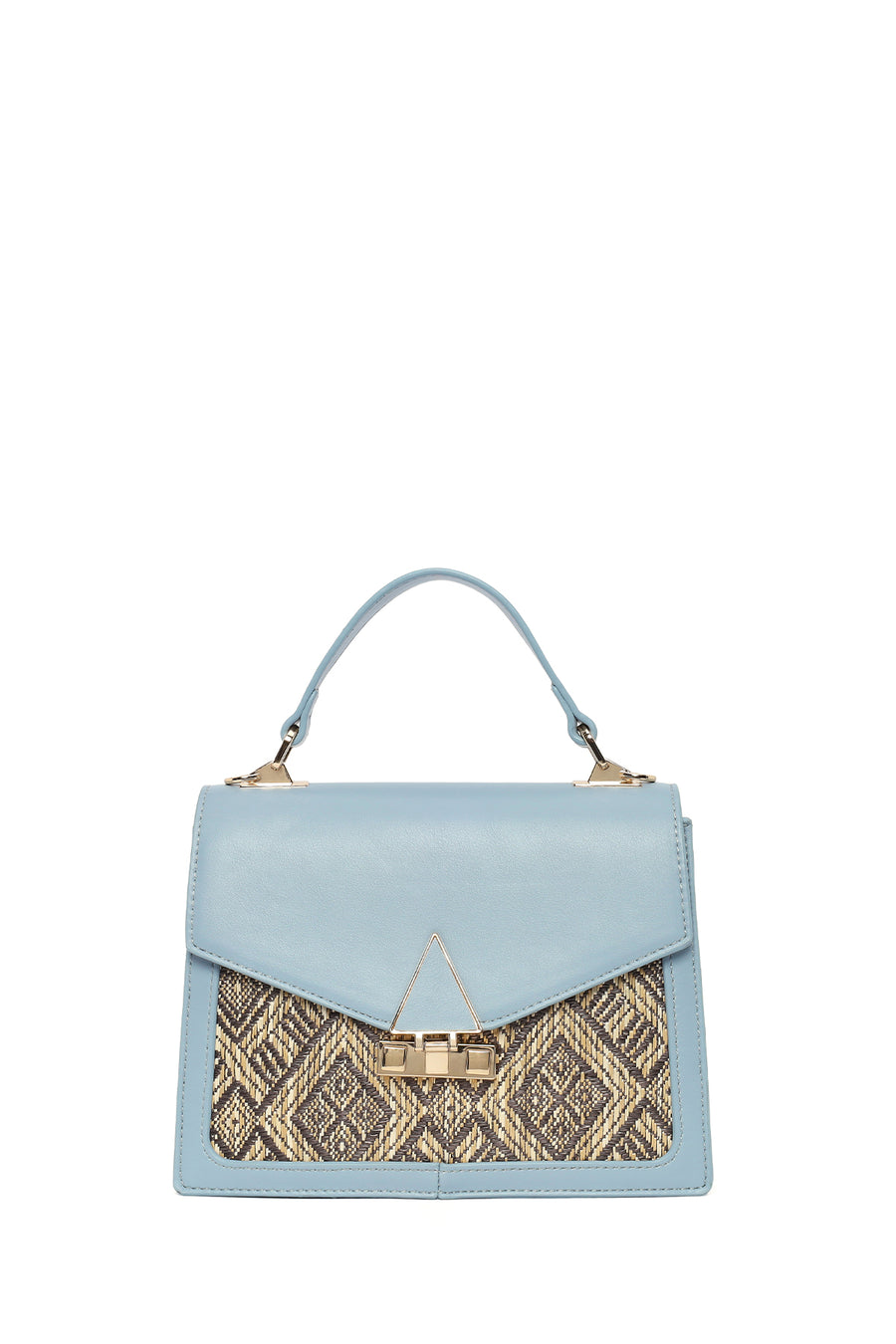 Women's Blue Long Strap Patterned Handbag