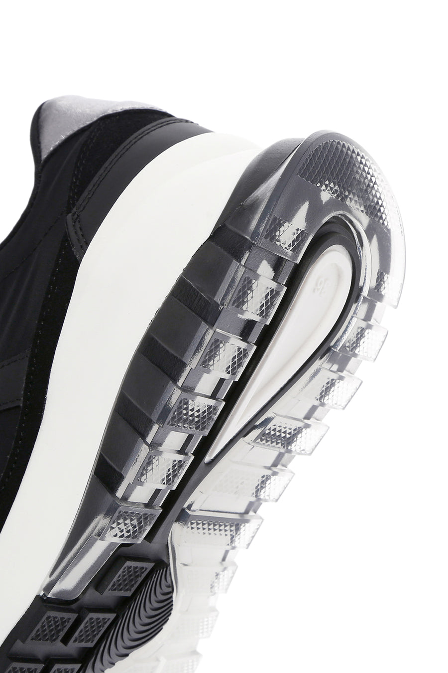 Kadın Siyah Bağcıklı Kalın Tabanlı Spor Sneaker