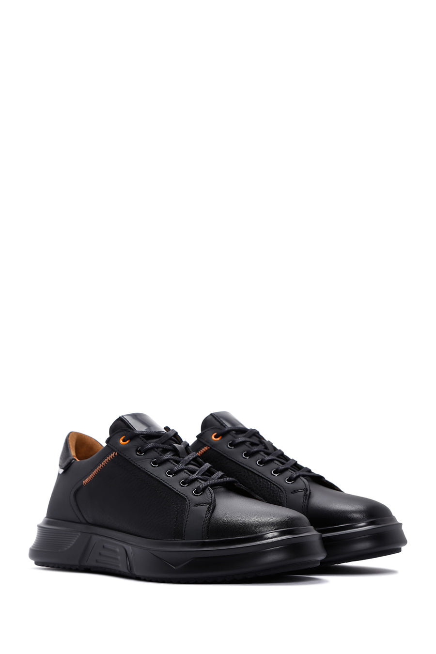 Men's Black Leather Sneaker