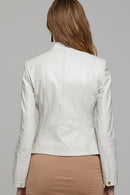 Donna Women's Beige Short Leather Jacket | Derimod