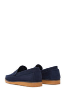 Erkek Lacivert Deri Casual Loafer | Derimod