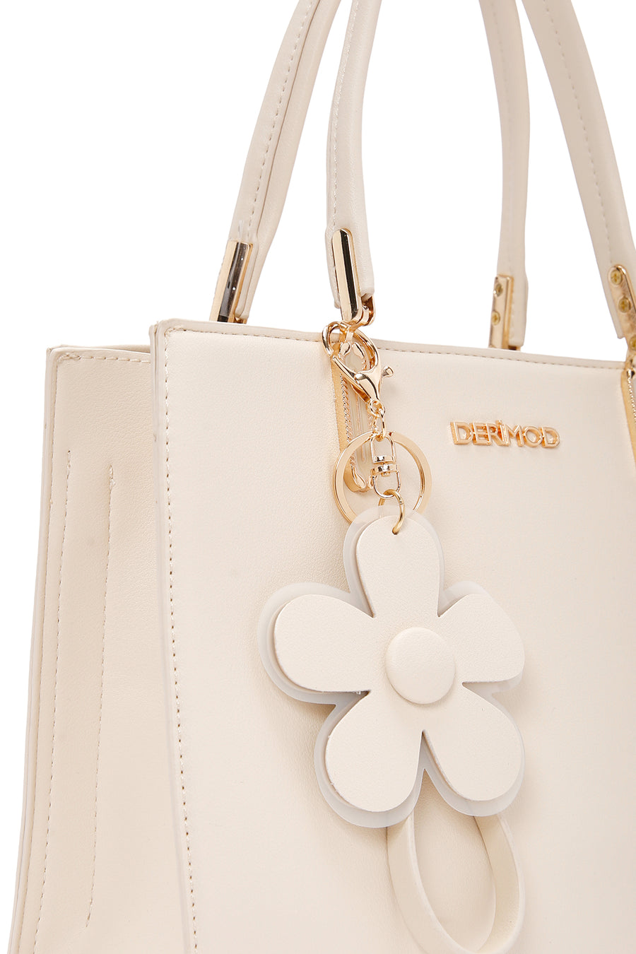 Women's Cream Long Strap Shoulder Bag