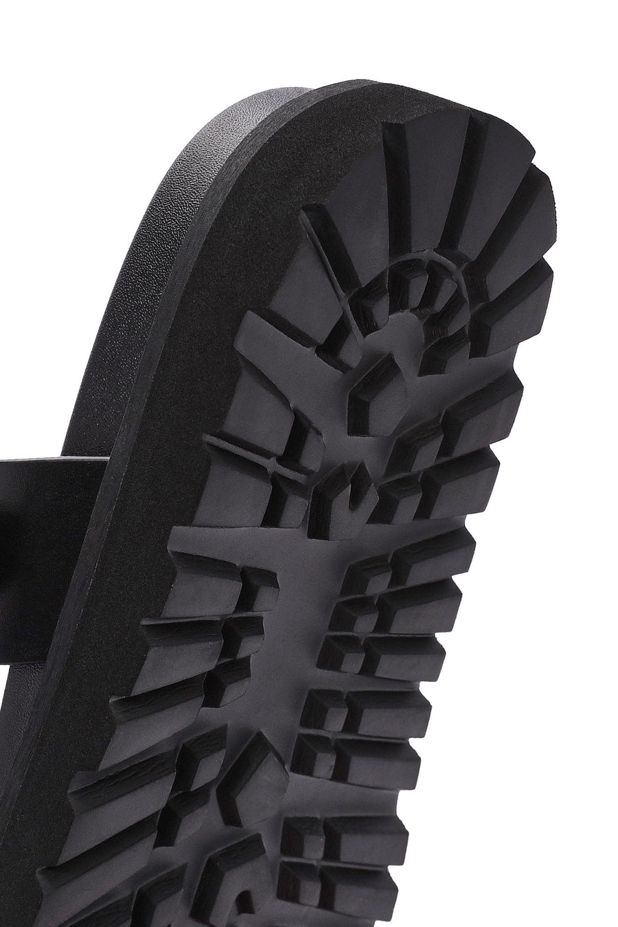Women's Black Double Buckle Slippers