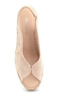 Kadın Casual Dolgu Topuk Deri Espadril | Derimod