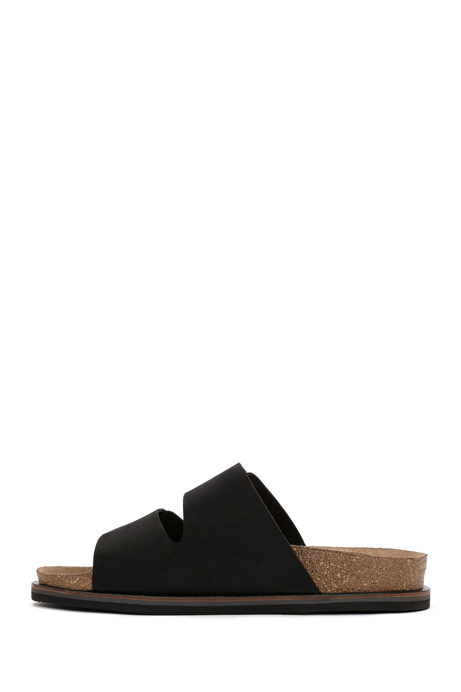 Men's Black Nubuck Leather Slippers