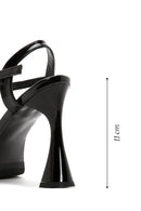 Kadın Siyah Rugan Platform Topuklu Sandalet | Derimod