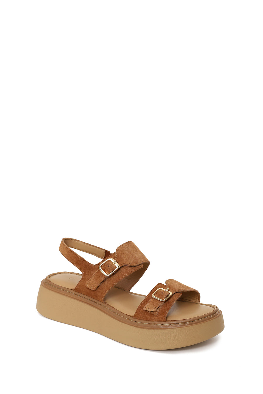 Woman Powder Thick-Soled Suede Comfort Sandal