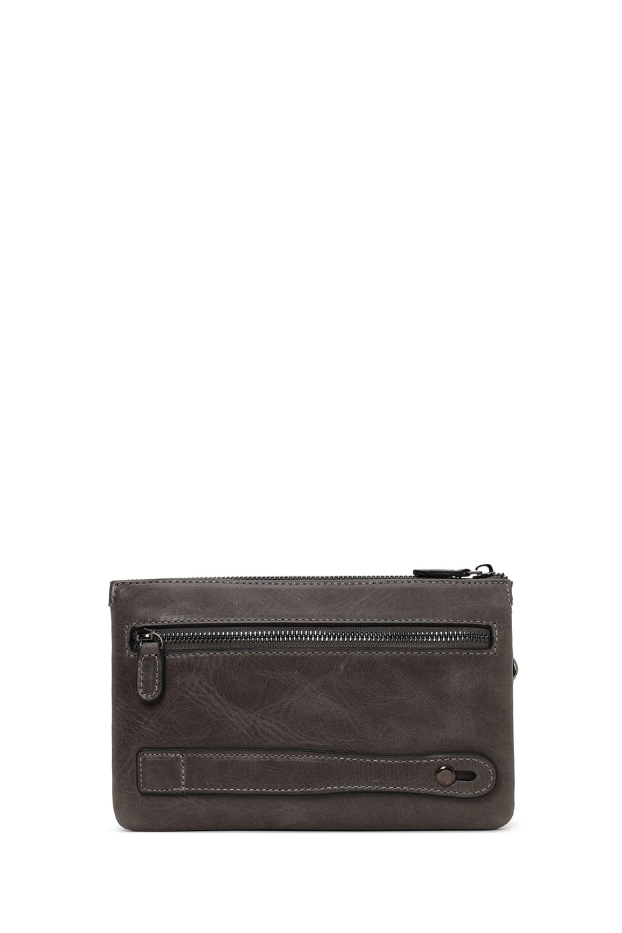 Male Grey Leather Handbag