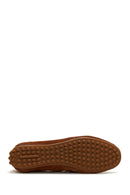 Women's Tan Suede Leather Loafer | Derimod