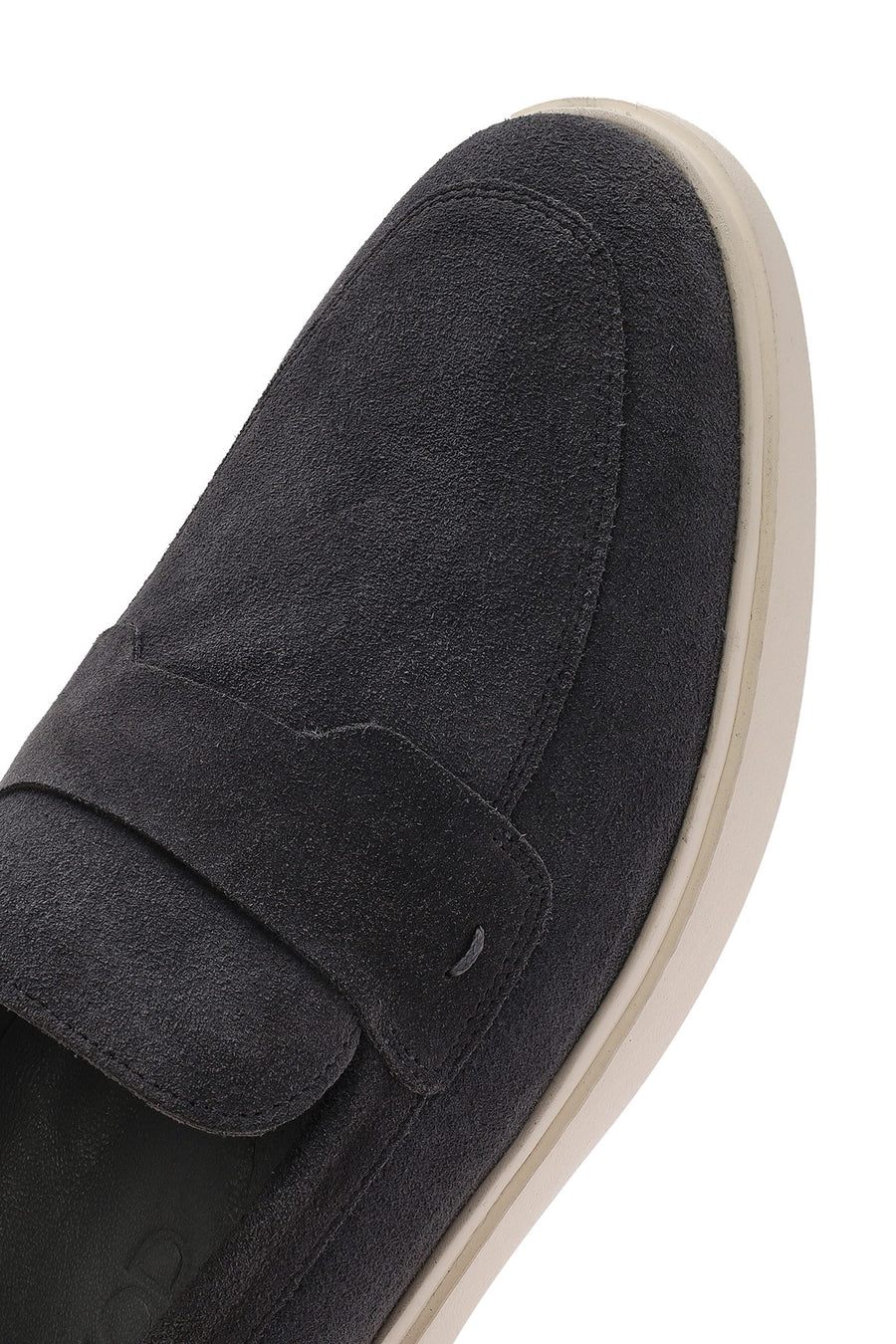 Erkek Gri Süet Deri Casual Loafer