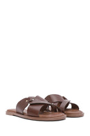 Kadın Kahverengi Deri Terlik | Derimod