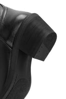 Women's Black Heeled Leather Cowboy Boots | Derimod