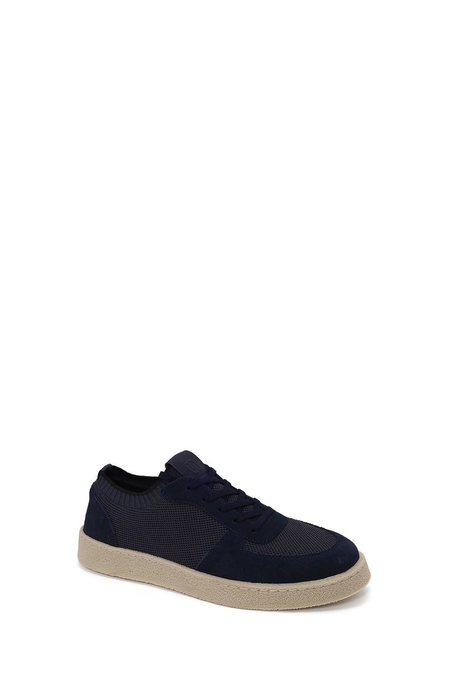 Erkek Lacivert Bağcıklı Süet Deri Sneaker