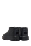 Women's Black Furry Teddy Boots | Derimod